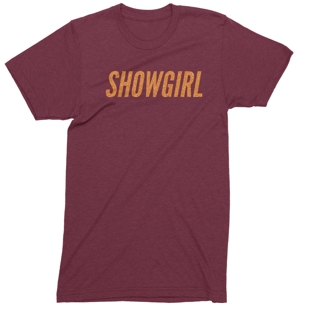 Showgirl Orange Glitter Mens T-shirt Maroon