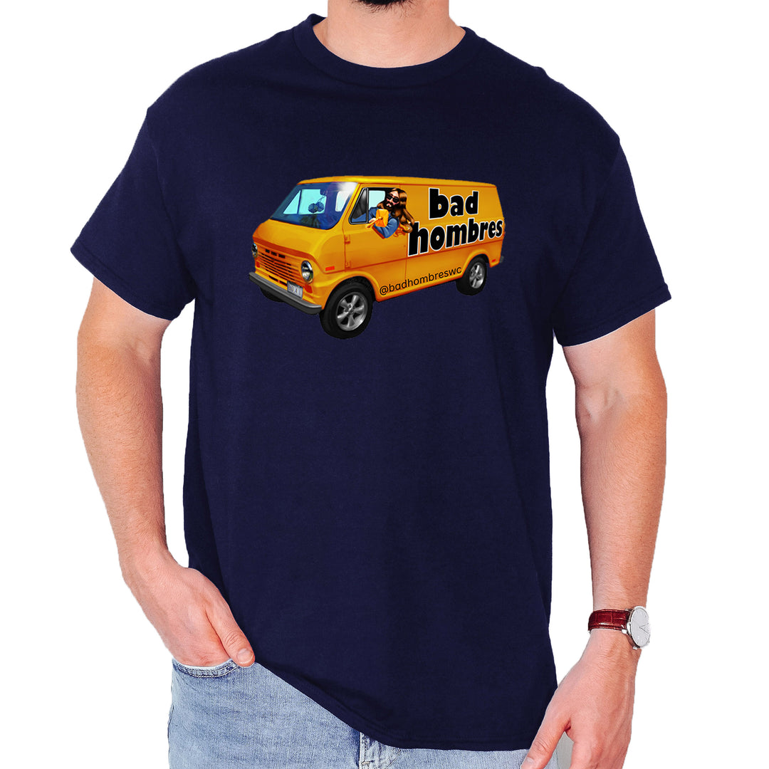 Bad Hombres Van West Chester Band Mens T-shirt Navy Blue