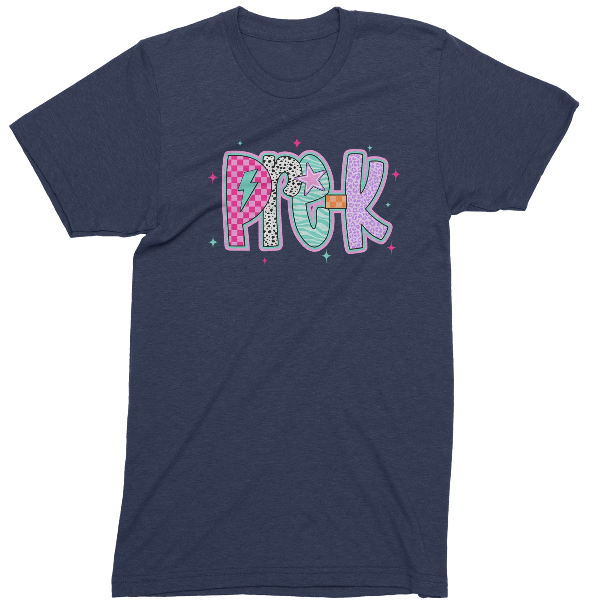 Pre-K Party Time Colorful Back to School Men's T-shirt Navy Blue
