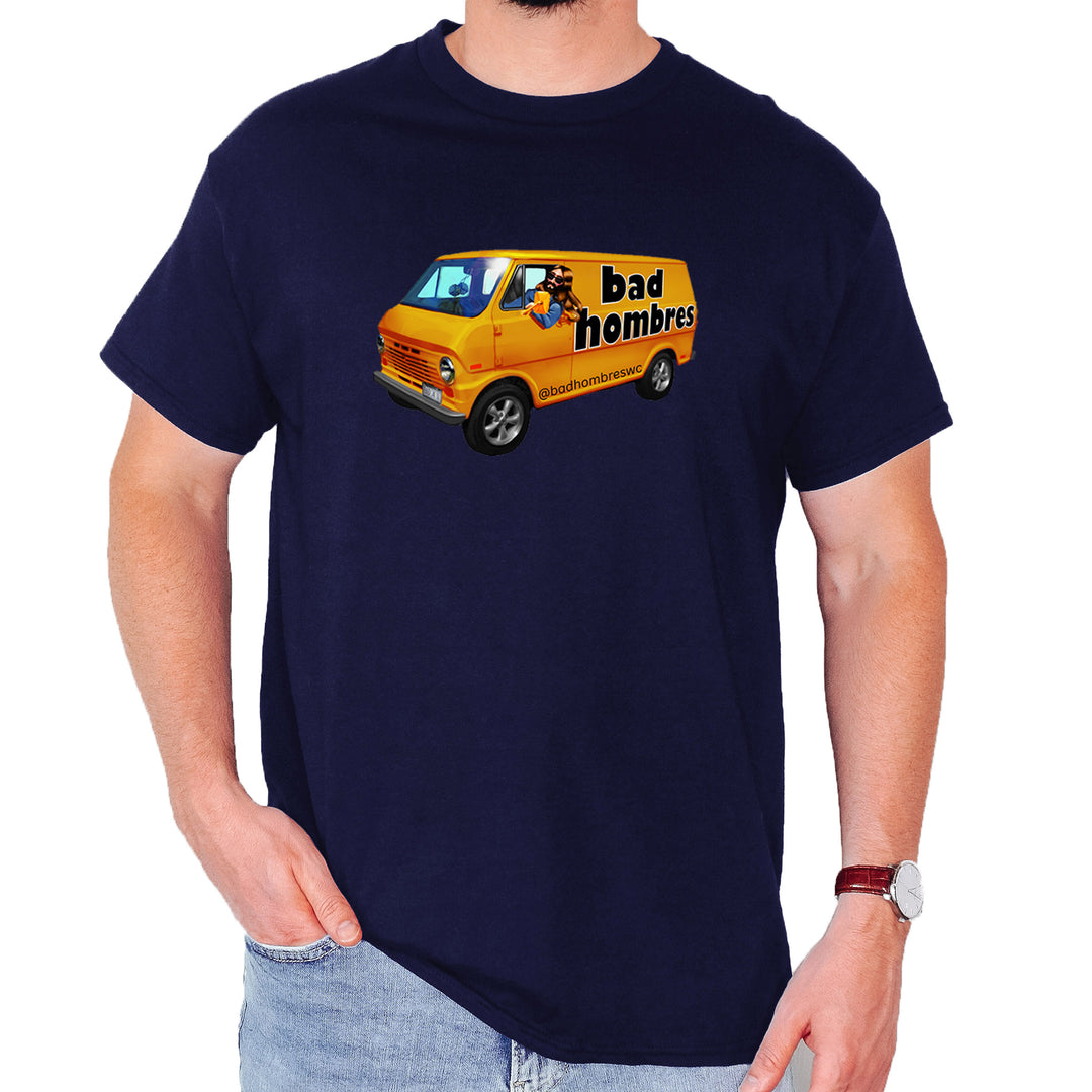 Bad Hombres Van West Chester Band Mens T-shirt Navy Blue