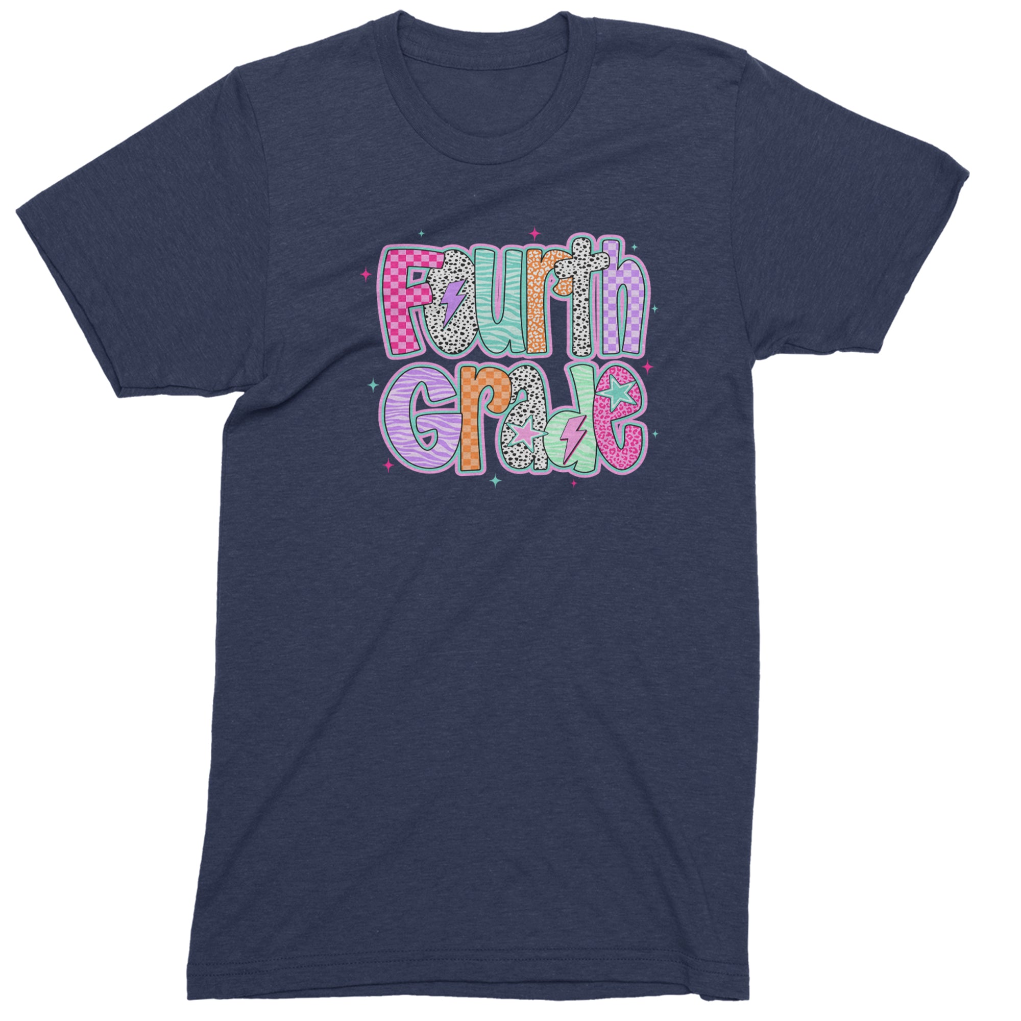 Fourth Grade Fierce Colorful Back to School Men's T-shirt Navy Blue