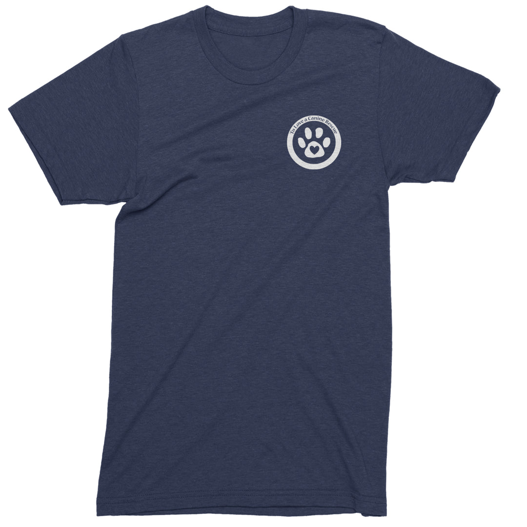 TLC To Love a Canine Dog Rescue White Mens T-shirt Navy Blue