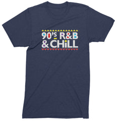 90s R&amp;B and Chill Retro Throwback Mens T-shirt Navy Blue