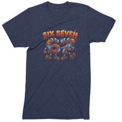 67 Lava Lightning Six Seven Meme Mens T-shirt Navy Blue
