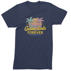 Golden Girls Forever Retro Sunset Mens T-shirt Navy Blue