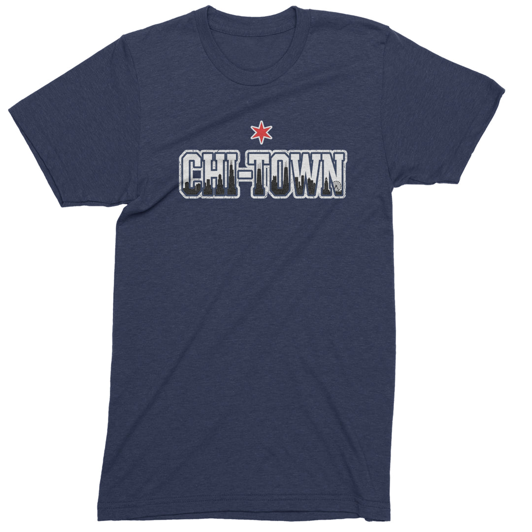 Chicago Chi-Town City Pride Mens T-shirt Navy Blue