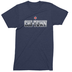 Chicago Chi-Town City Pride Mens T-shirt Navy Blue