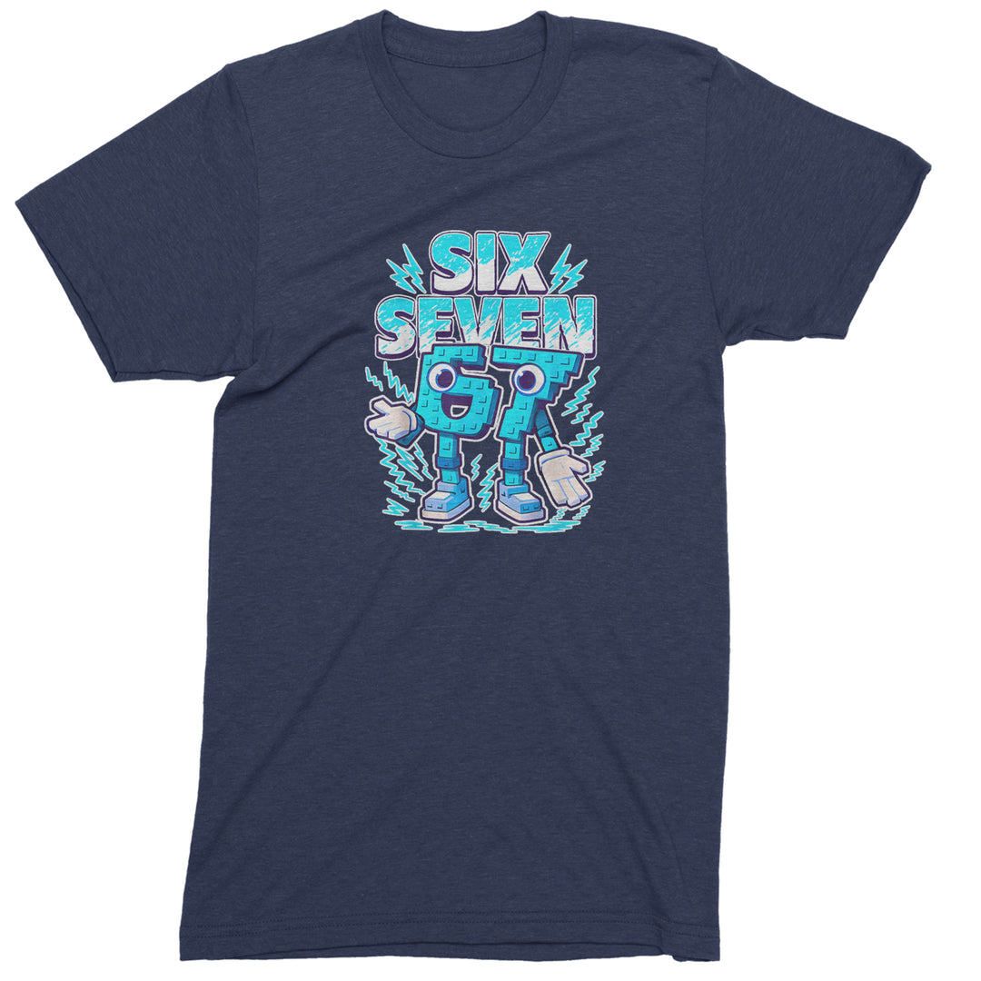 67 Brainrot Meme Slang Mens T-shirt Navy Blue