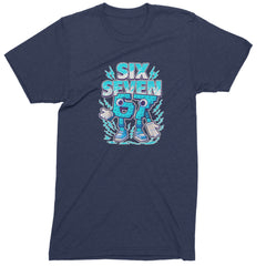 67 Brainrot Meme Slang Mens T-shirt Navy Blue