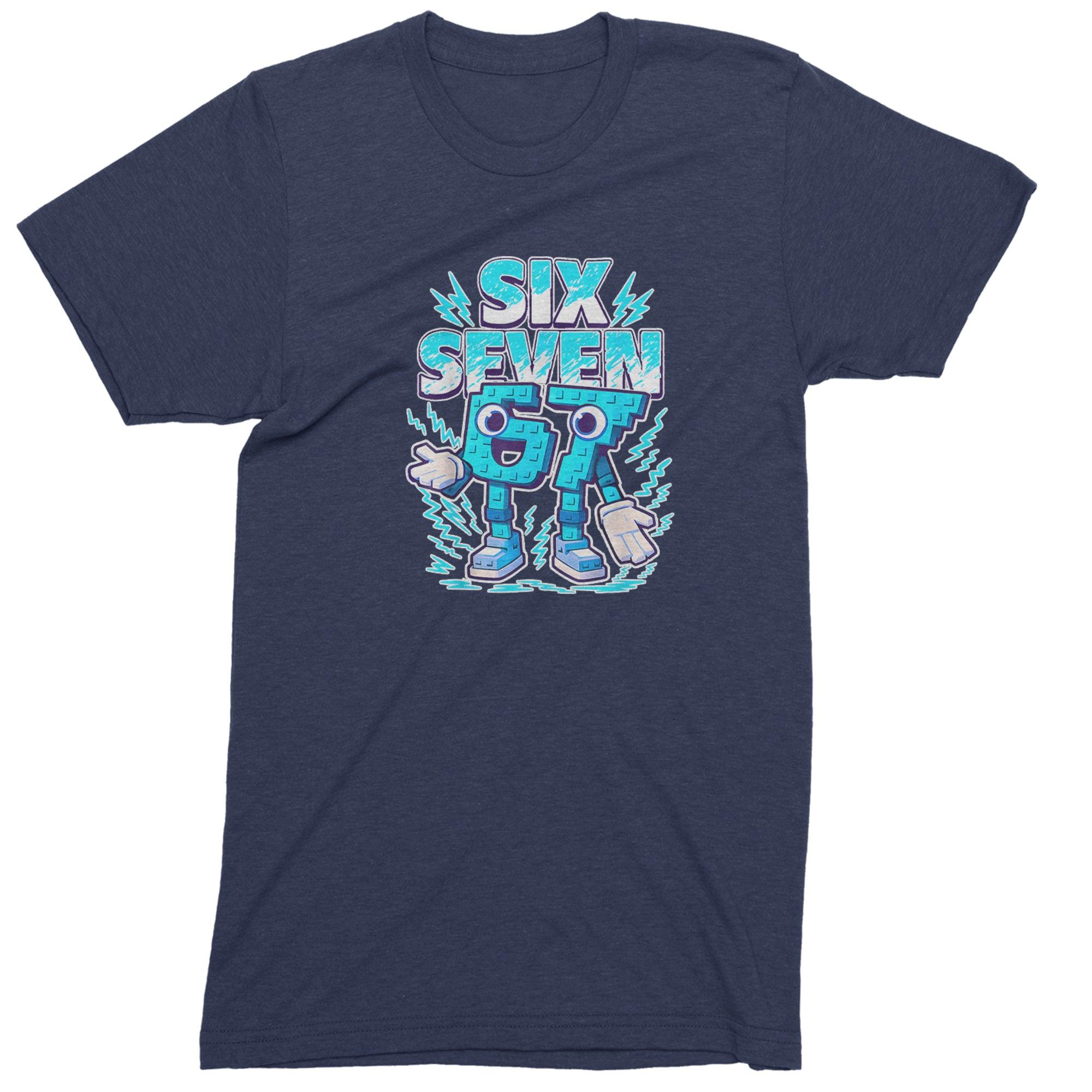 67 Brainrot Meme Slang Mens T-shirt Navy Blue