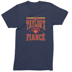 Go Taylor's Fiancé Engagement Game Day Mens T-shirt Navy Blue