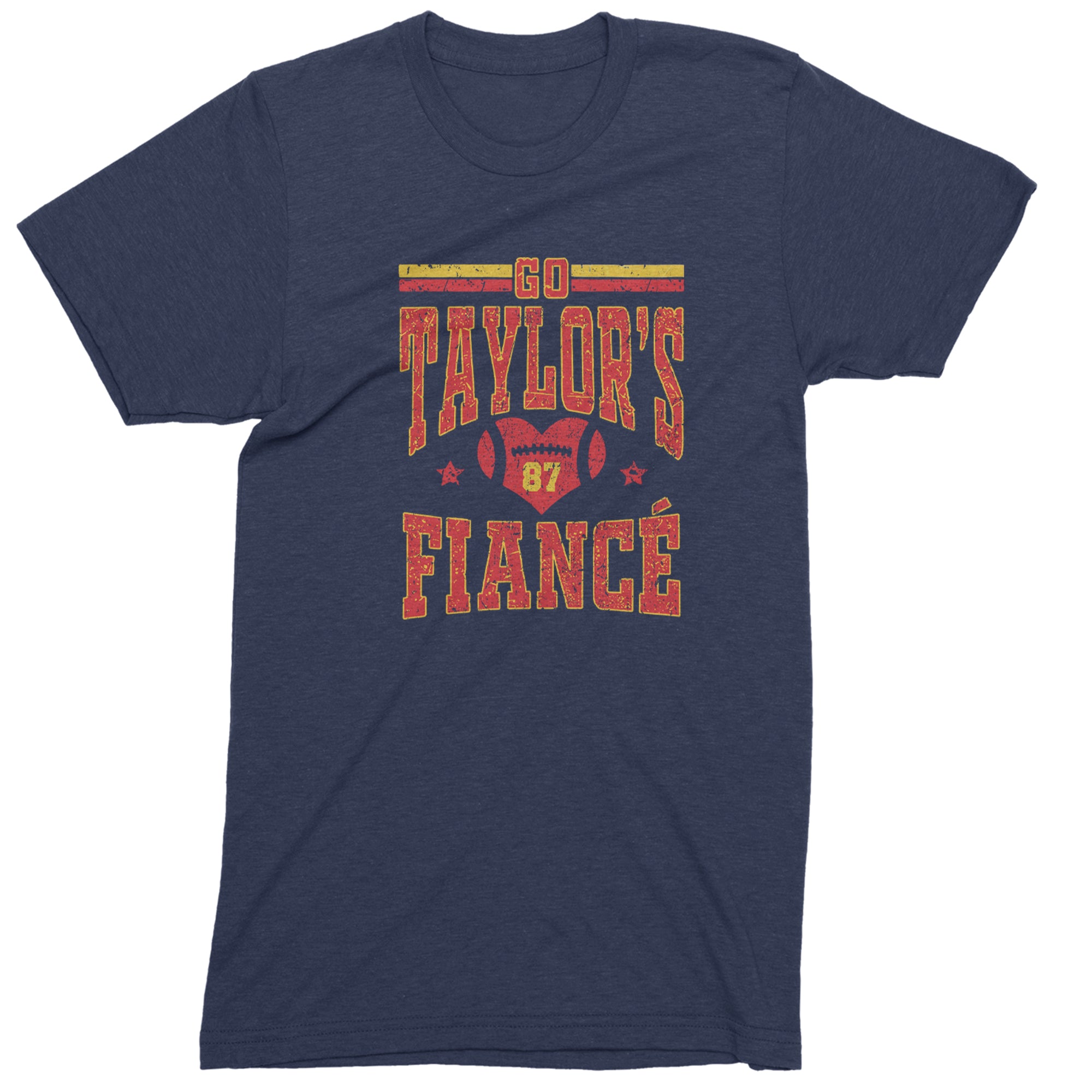 Go Taylor's Fiancé Engagement Game Day Mens T-shirt Navy Blue
