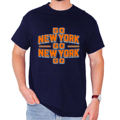Go New York Go Basketball Mens T-shirt Navy Blue