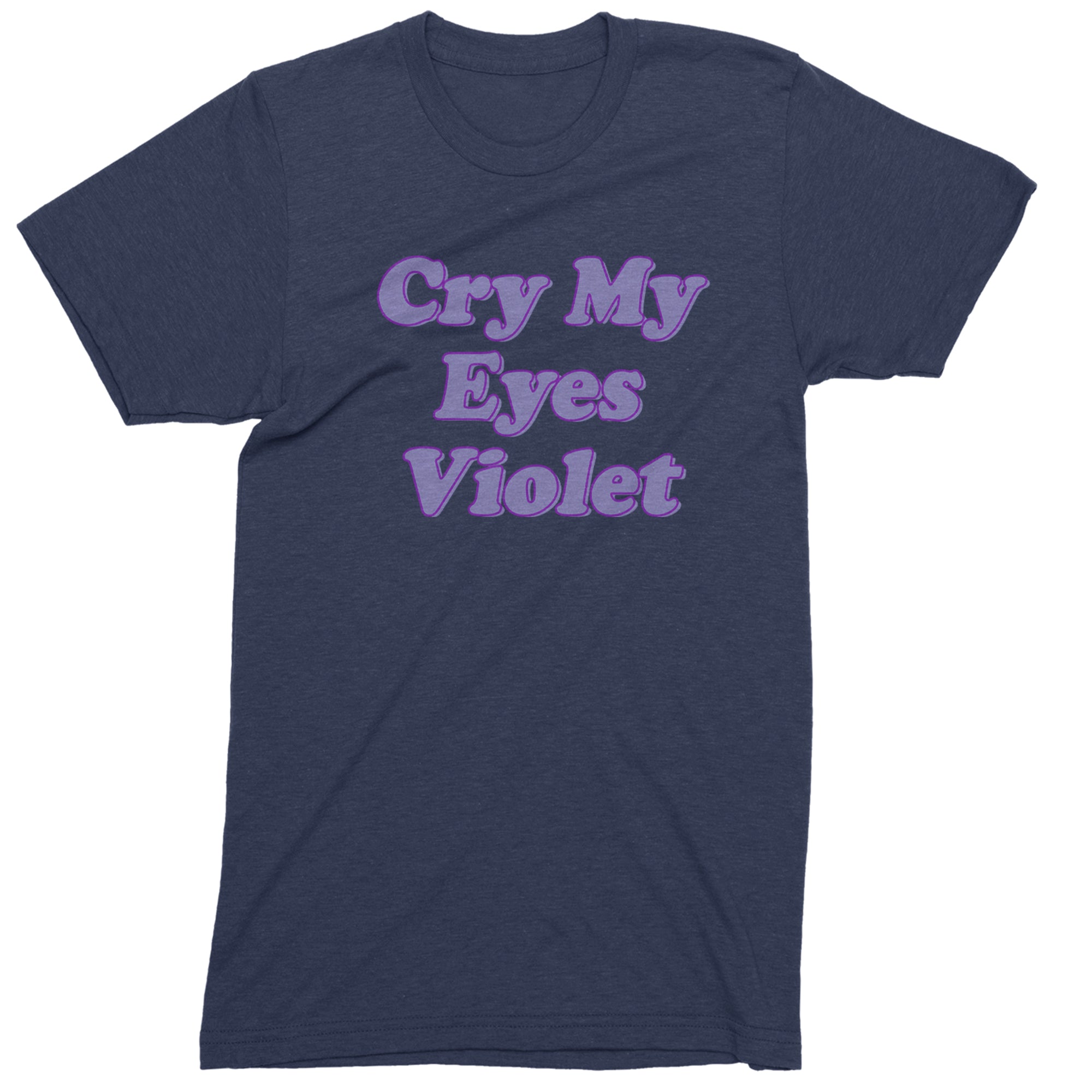 Cry My Eyes Violet Drama Queen Mens T-shirt Navy Blue
