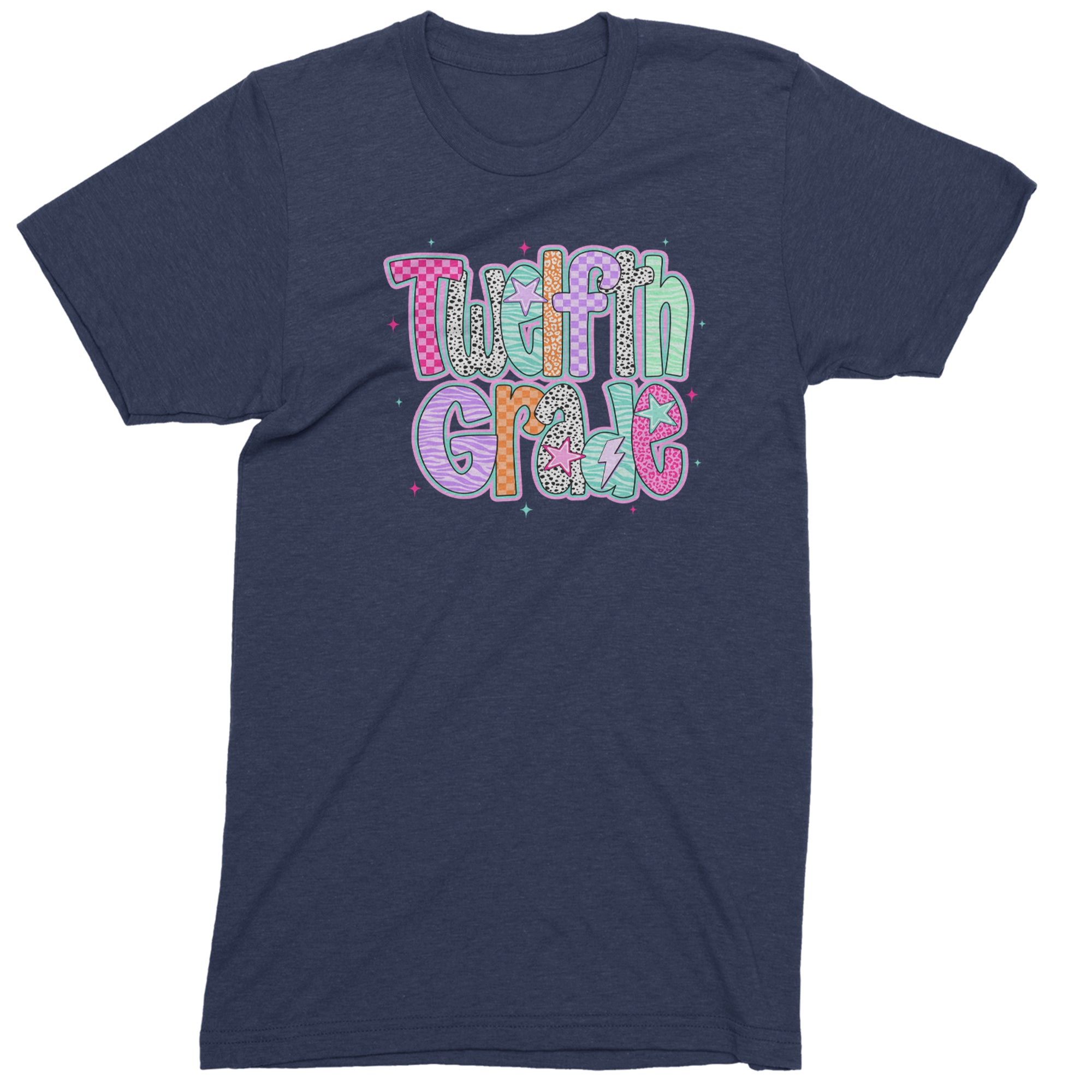 Senior Year Colorful Back to School Men's T-shirt Navy Blue