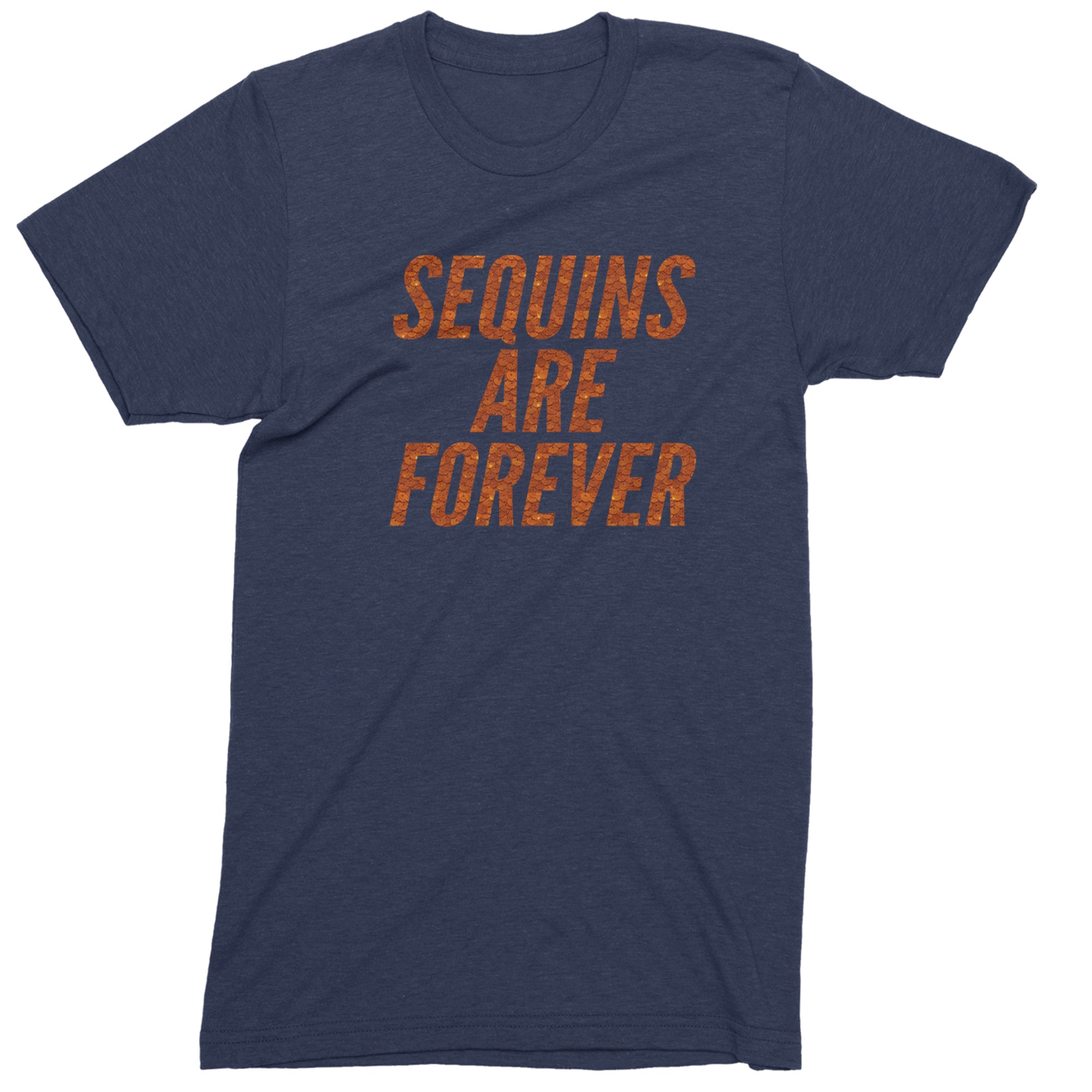 Sequins Are Forever Retro Glam Mens T-shirt Navy Blue