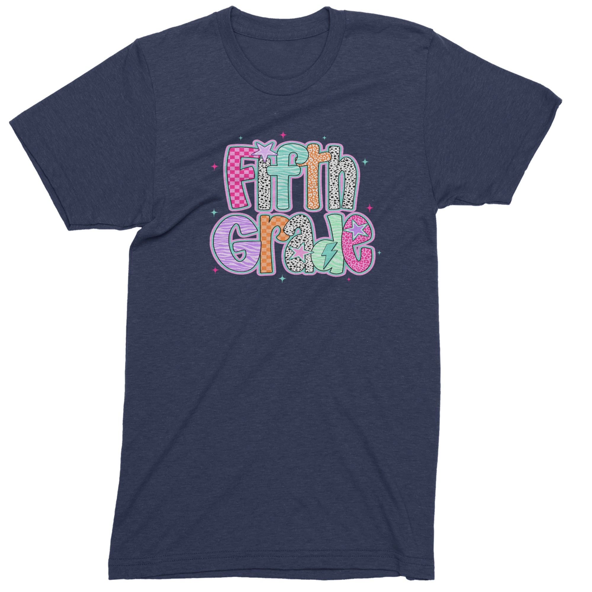 Fifth Grade Fly Colorful Back to School Men's T-shirt Navy Blue