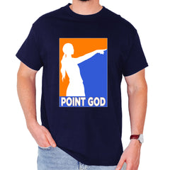 Point God Cunningham Basketball Pointing Meme  Mens T-shirt Navy Blue