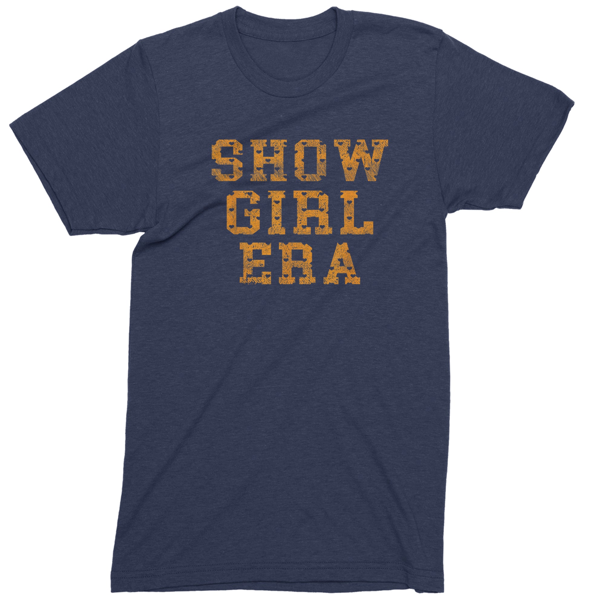 Vintage Showgirl Era Heart Mens T-shirt Navy Blue