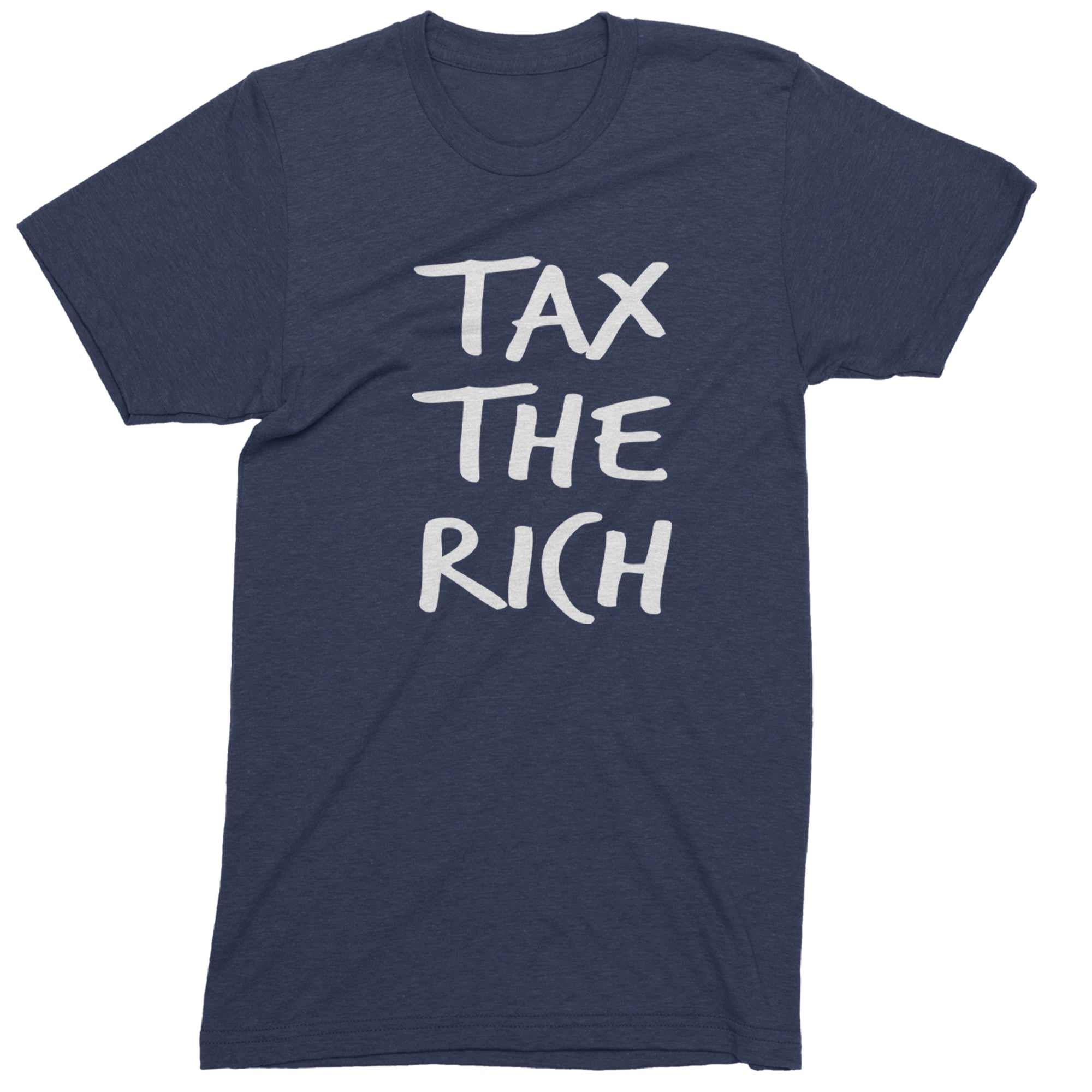 Tax the Rich Protest Wealth Inequality Mens T-shirt Navy Blue