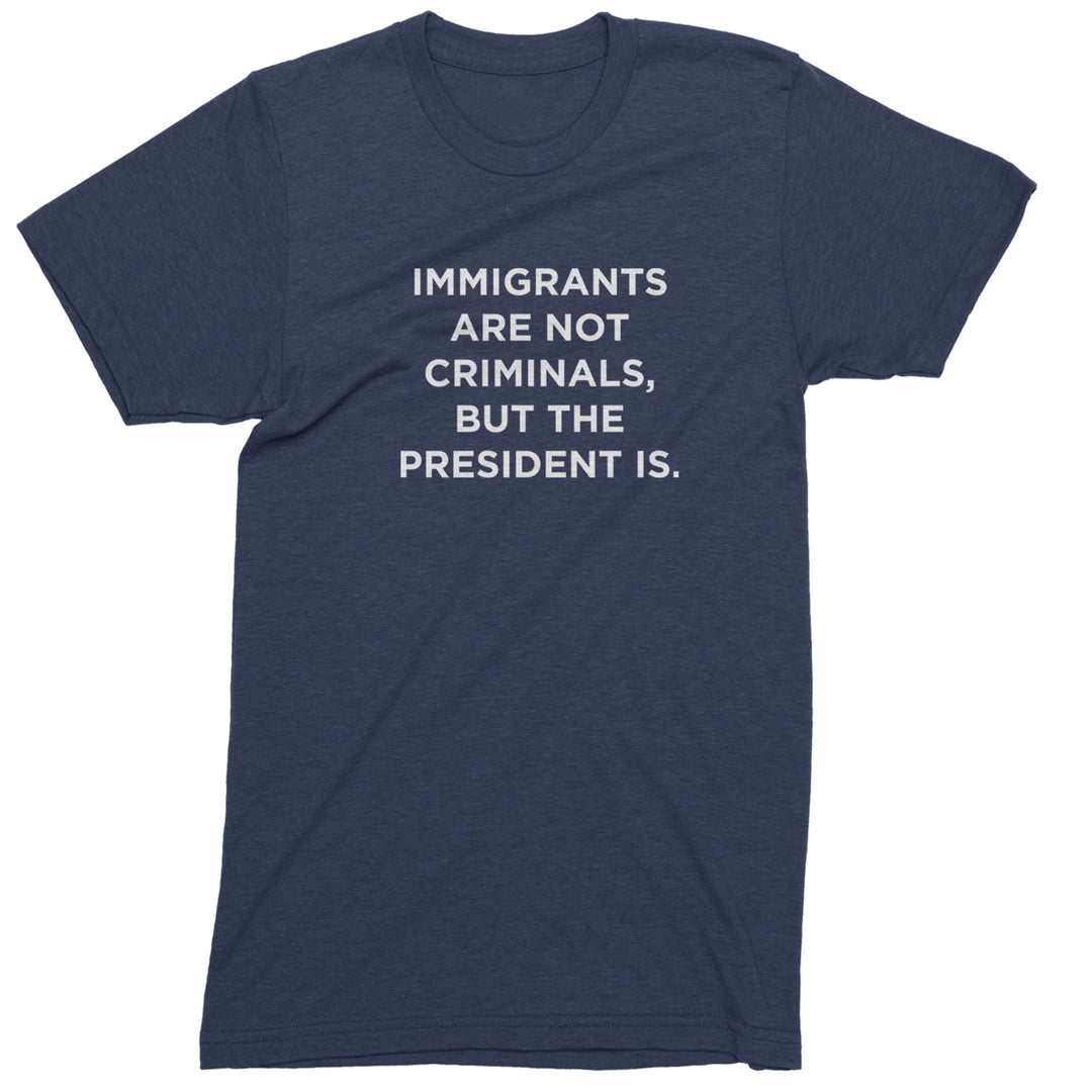 Immigrants Are Not Criminals Mens T-shirt Navy Blue