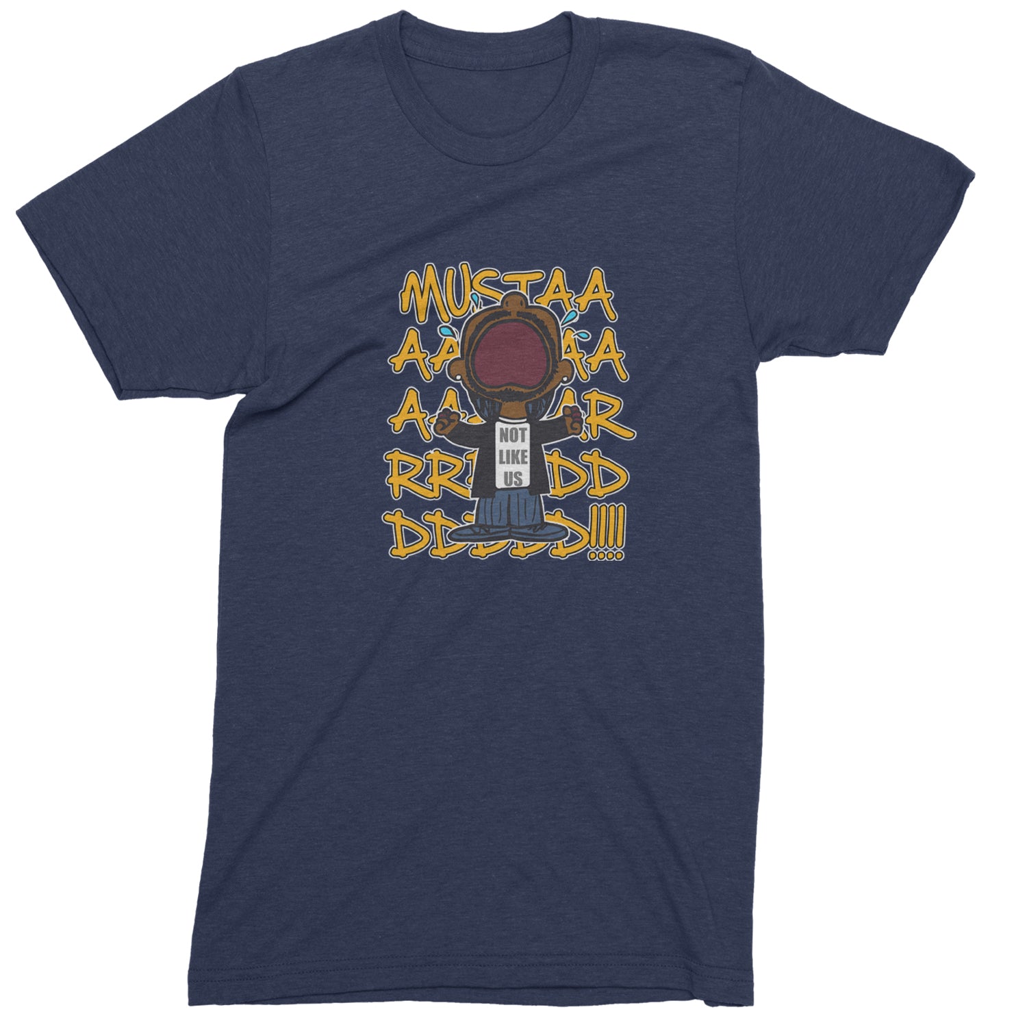 MUSTARD! Not Like Us Tv Off Men's T-shirt Navy Blue