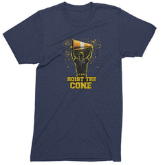 Hoist The Cone Pittsburgh Pride Mens T-shirt Navy Blue