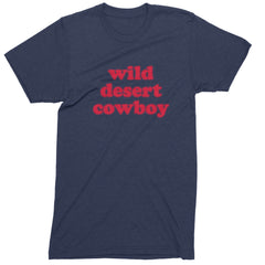 Wild Desert Cowboy Country Mens T-shirt Navy Blue