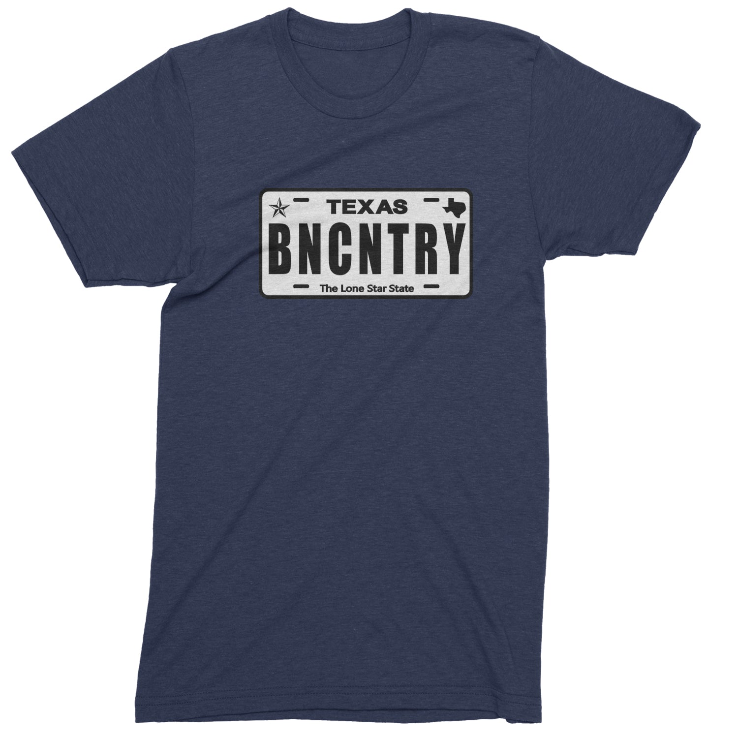 Texas License Plate BNCNTRY Youth-Sized Hoodie Navy Blue