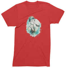 Mrs. Herpburn Iconic Watercolors Mens T-shirt Red