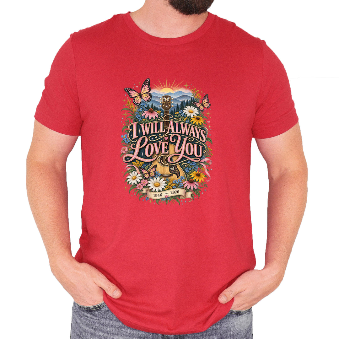I Will Always Love You Dolly Mens T-shirt Red