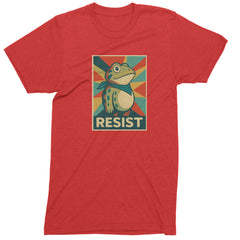 Resist Portland Protest Frog Mens T-shirt Red