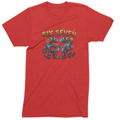 67 Lava Lightning Six Seven Meme Mens T-shirt Red