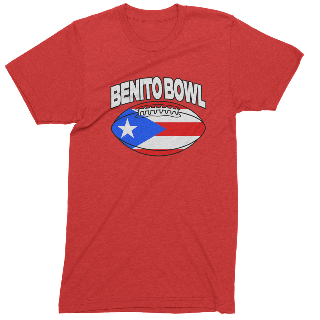 Benito Bowl Puerto Rico Football Mens T-shirt Red