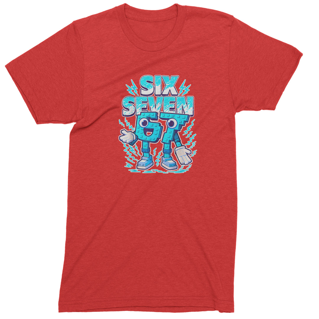 67 Brainrot Meme Slang Mens T-shirt Red