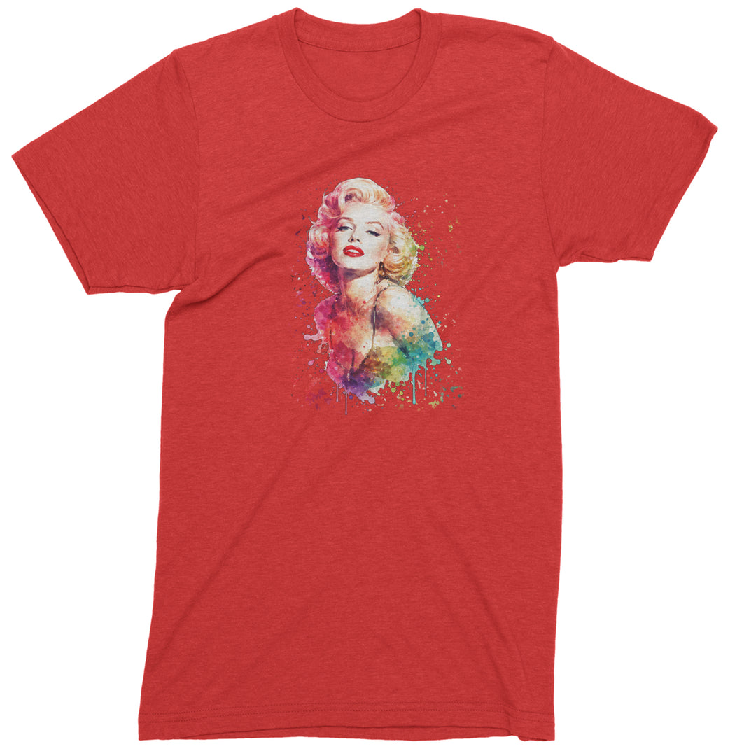 Mrs. Monroe Watercolors Bombshell Mens T-shirt Red