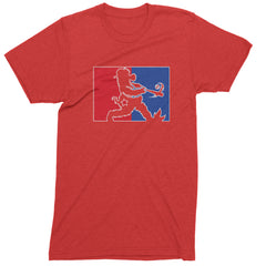 Batter Up Philly Baseball Phan Mens T-shirt Red