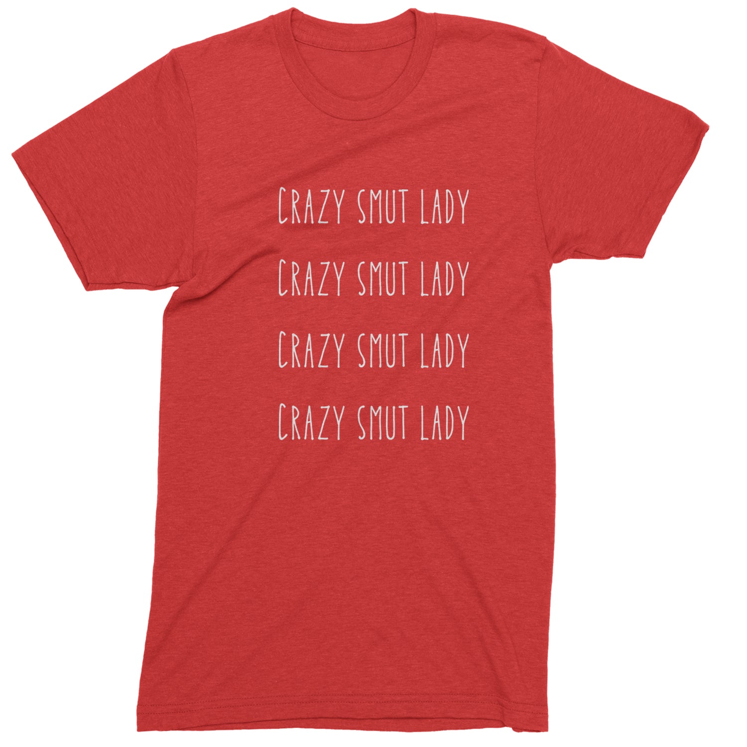 Crazy Smut Lady Romantasy Mens T-shirt Red