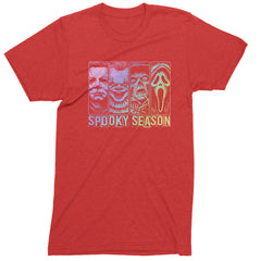 Spooky Season Horror Icons Halloween Mens T-shirt Red