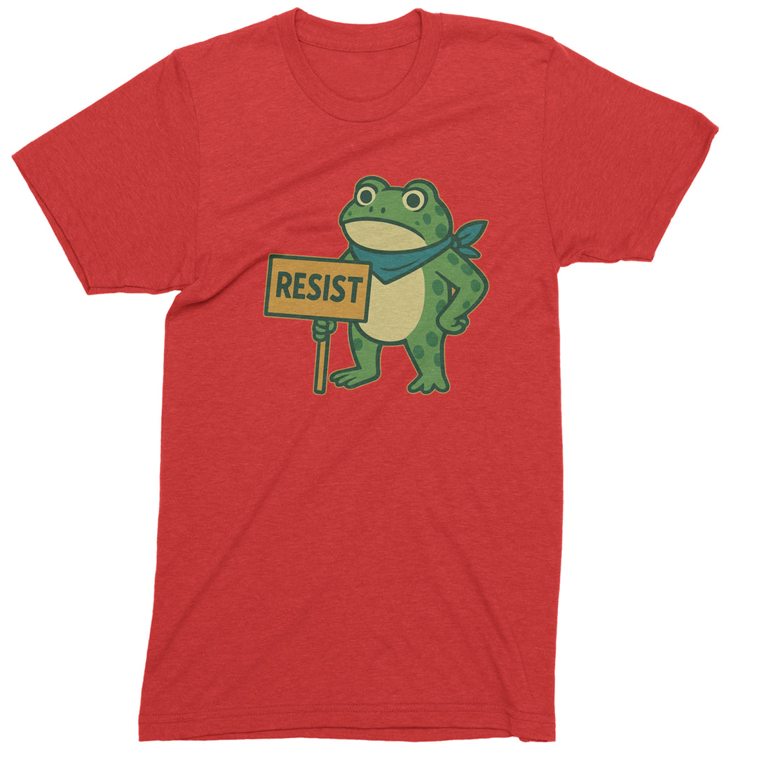 Sign Resist Meme Frog Protest Mens T-shirt Red