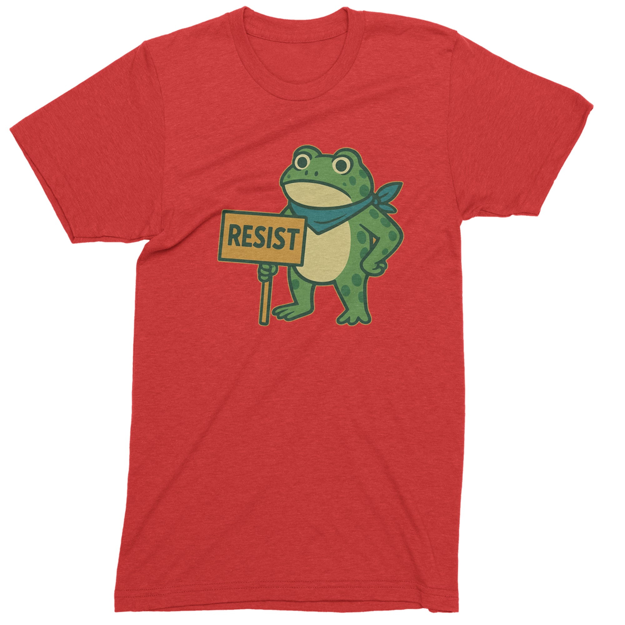 Sign Resist Meme Frog Protest Mens T-shirt Red