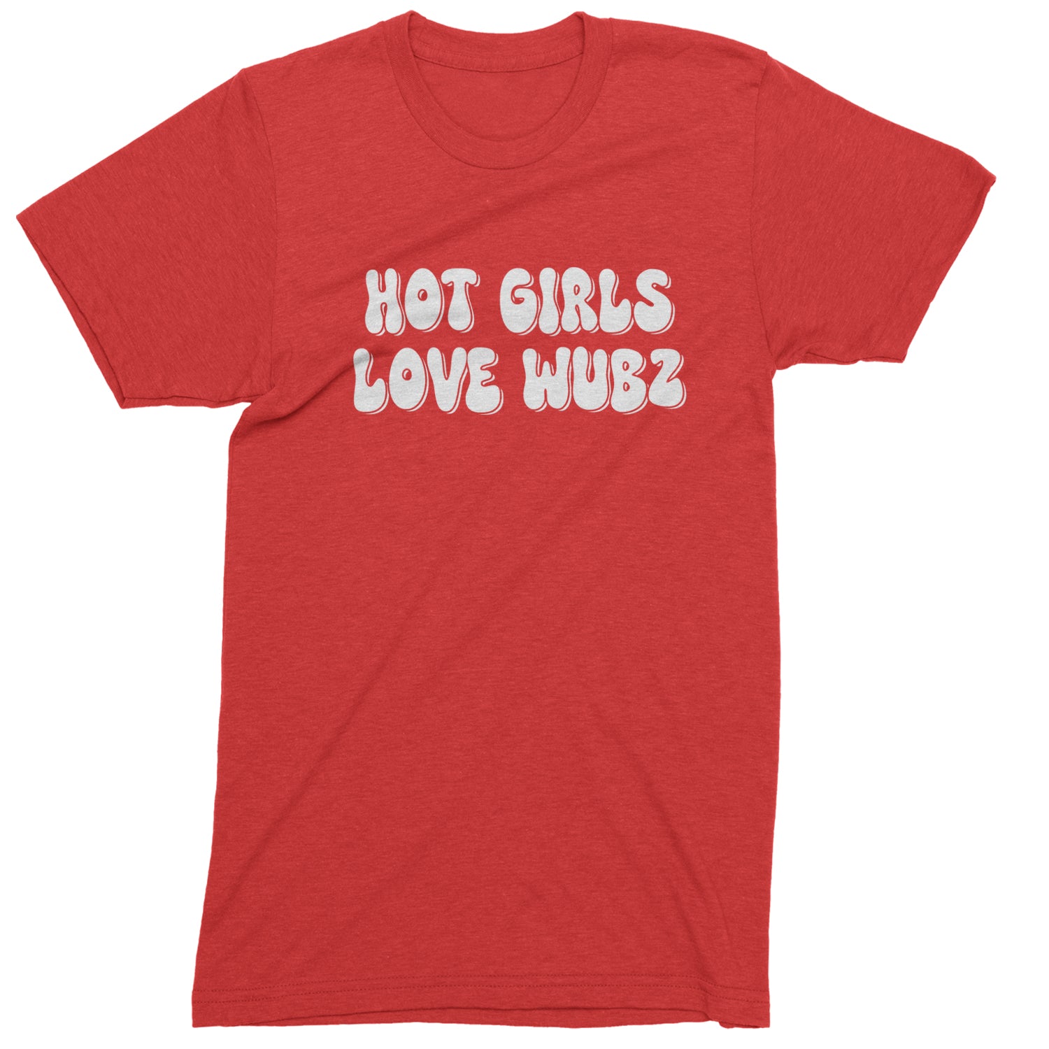 Hot Girls Love Wubz Rave Bass EDM Music Mens T-shirt Red