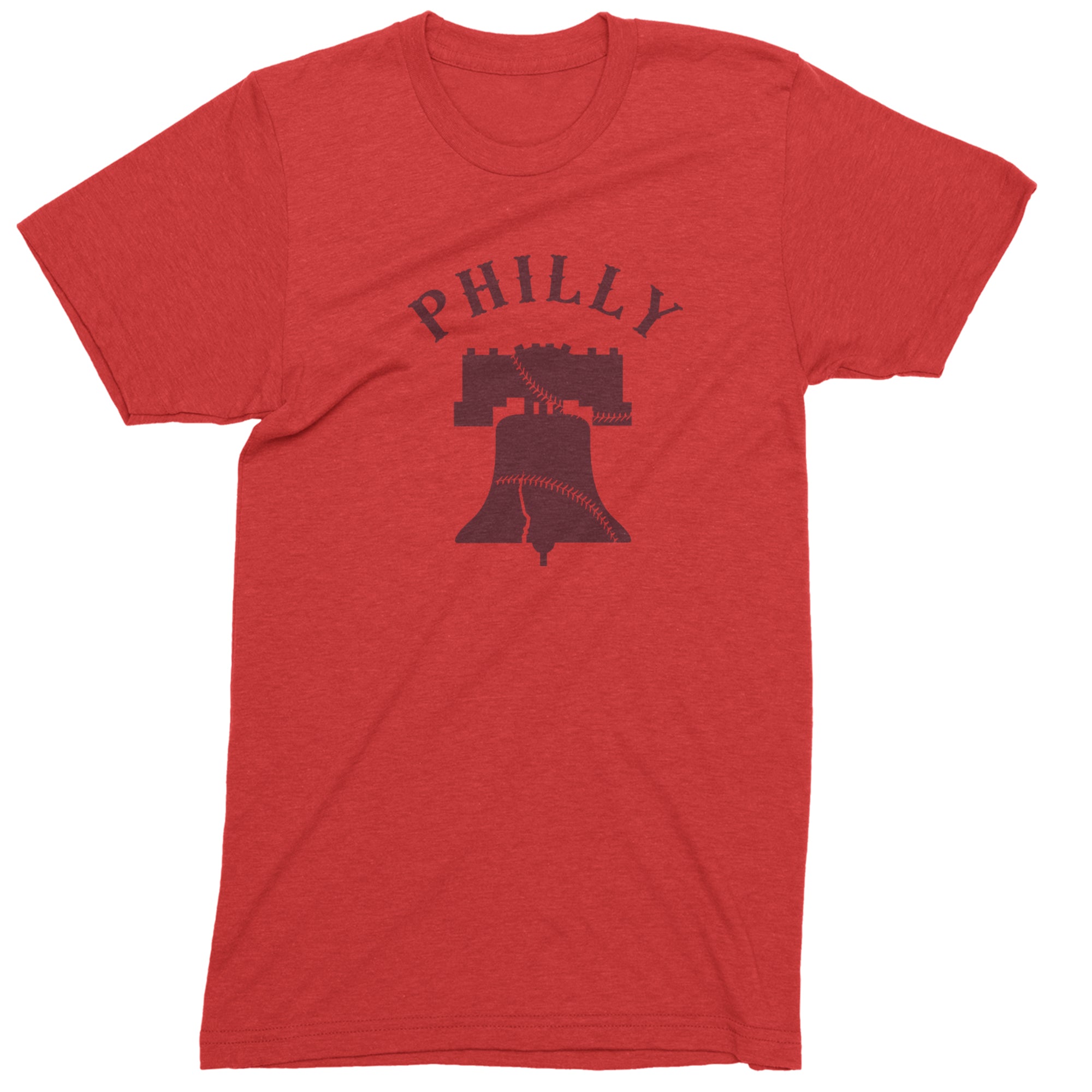Philly Cracked Liberty Bell Men's T-shirt Red