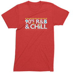 90s R&amp;B and Chill Retro Throwback Mens T-shirt Red