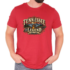 Tennessee Legend Country Music Dolly Mens T-shirt Red