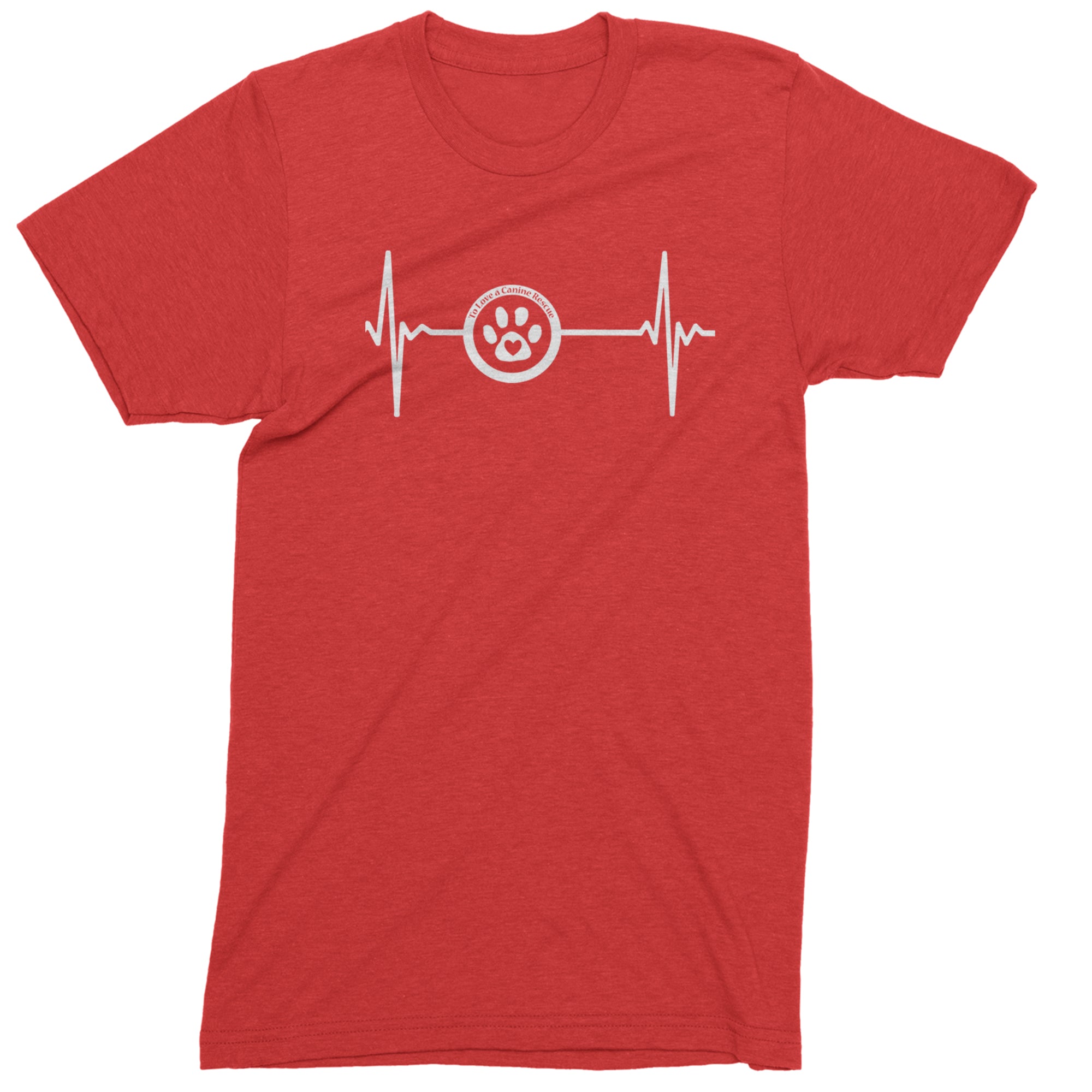 TLC Rescue Heartbeat Mens T-shirt Red