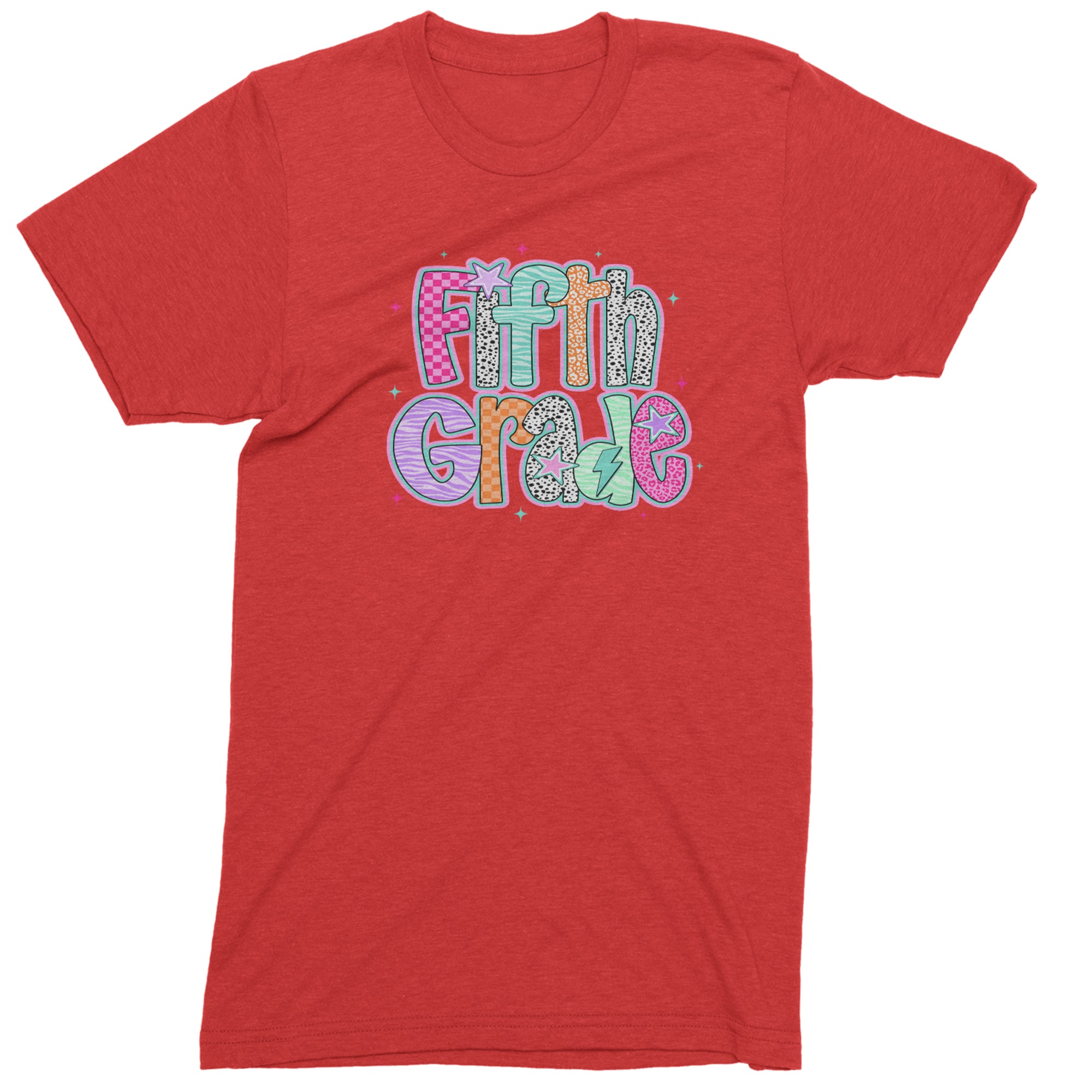 Fifth Grade Fly Colorful Back to School Men's T-shirt Red