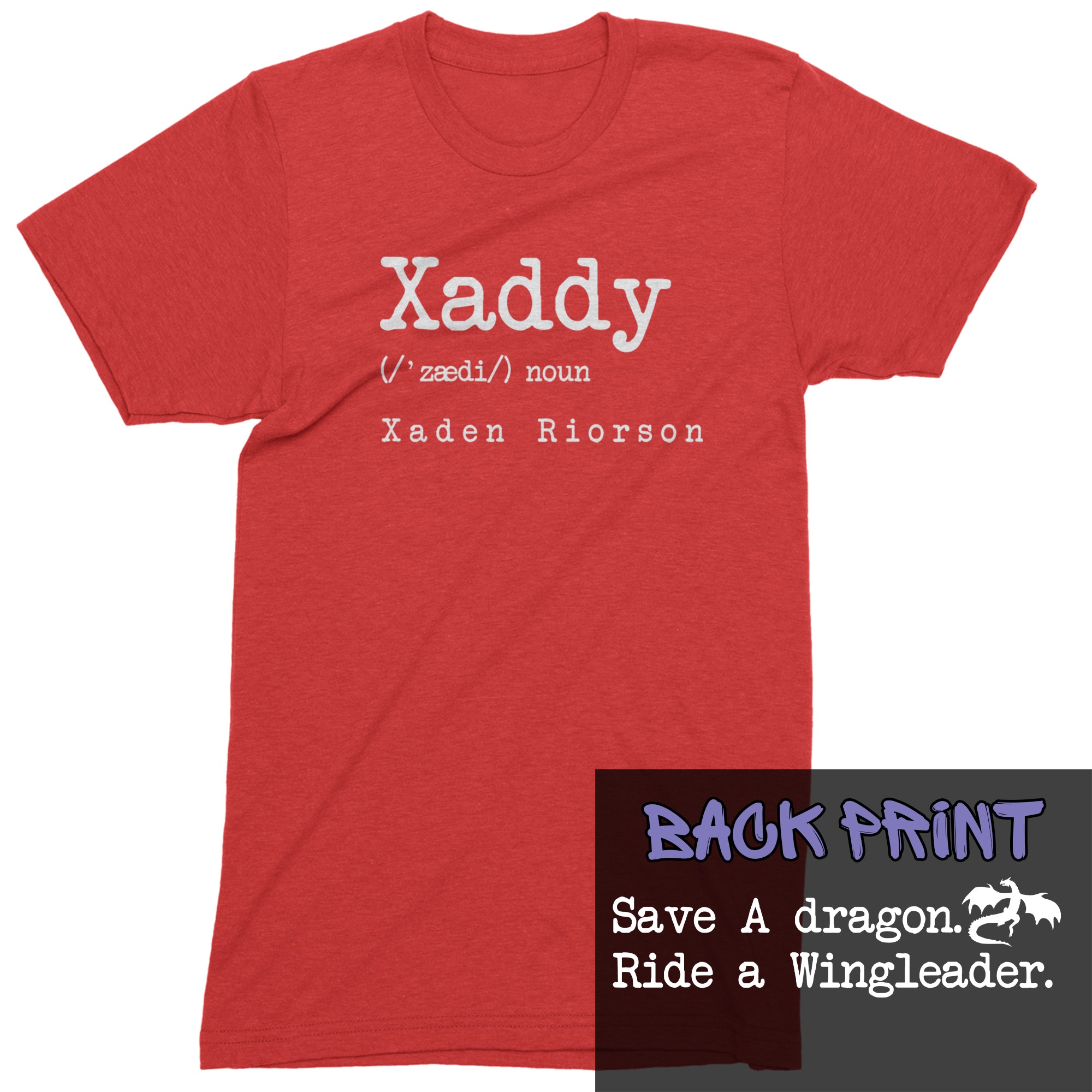 Xaddy Save A Dragon Ride A Wingleader Mens T-shirt Red