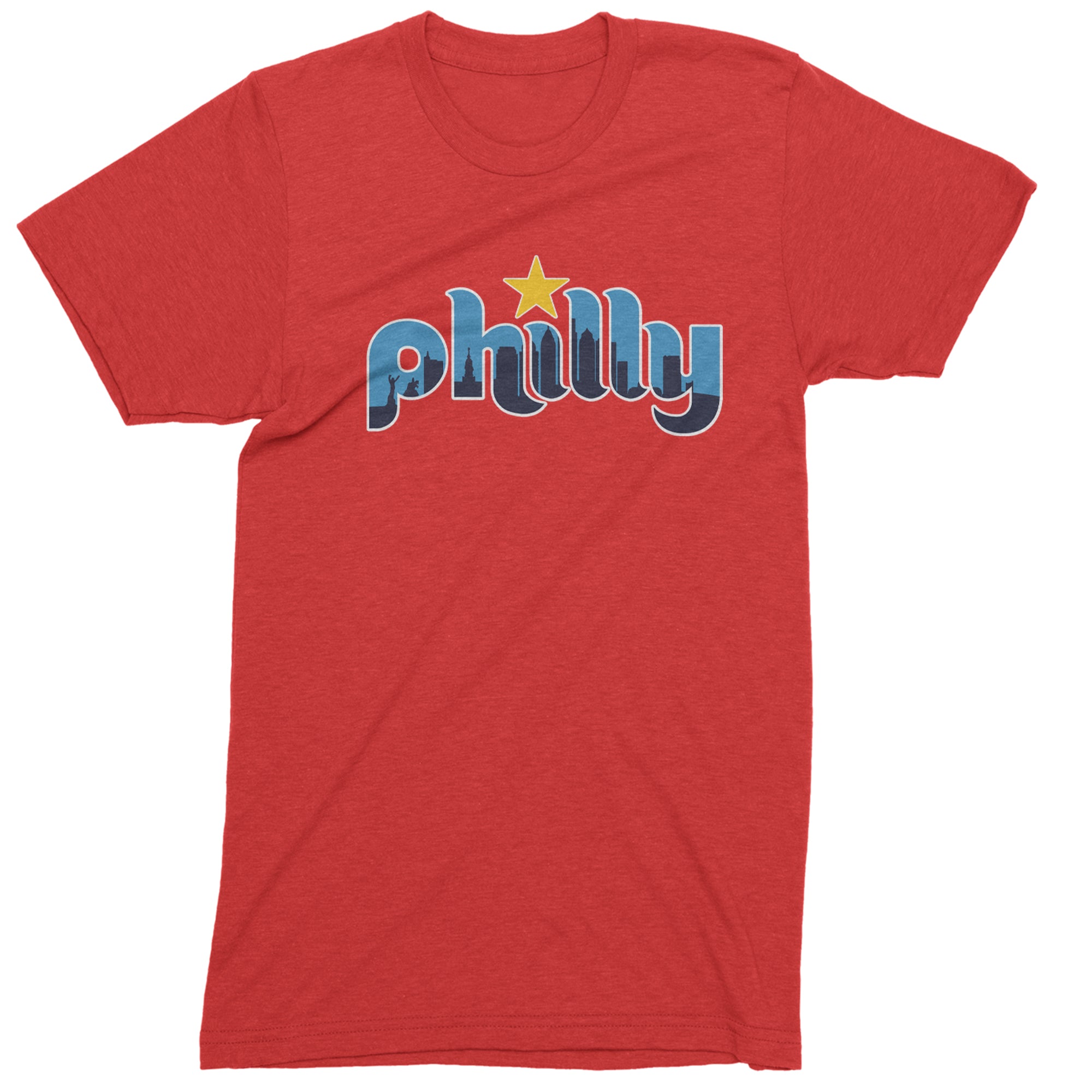 Skyline Philly Philadelphia Men's T-shirt Red