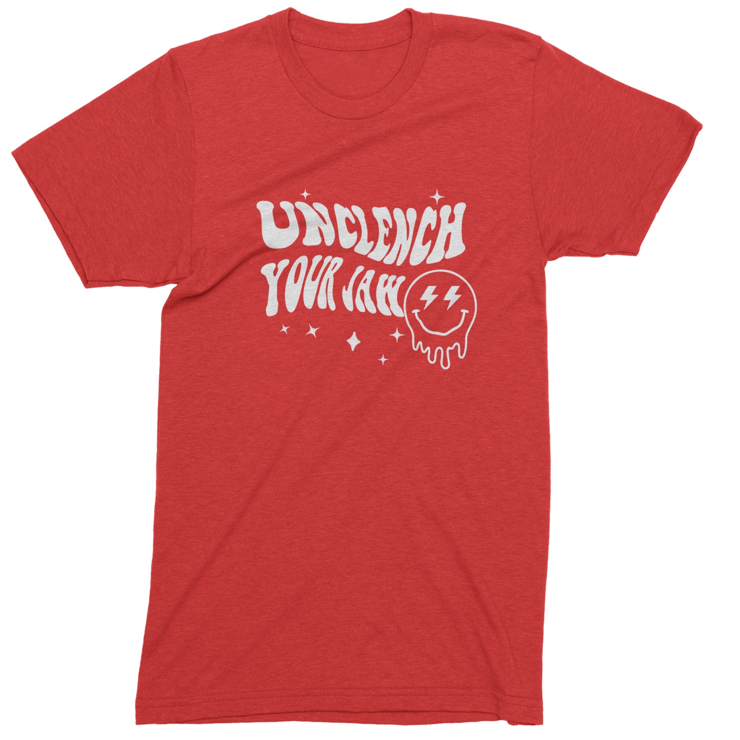 Unclench Your Jaw Festival Rave EDM Mens T-shirt Red